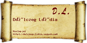 Délczeg Lídia névjegykártya